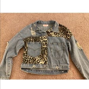 Cheetah jean jacket